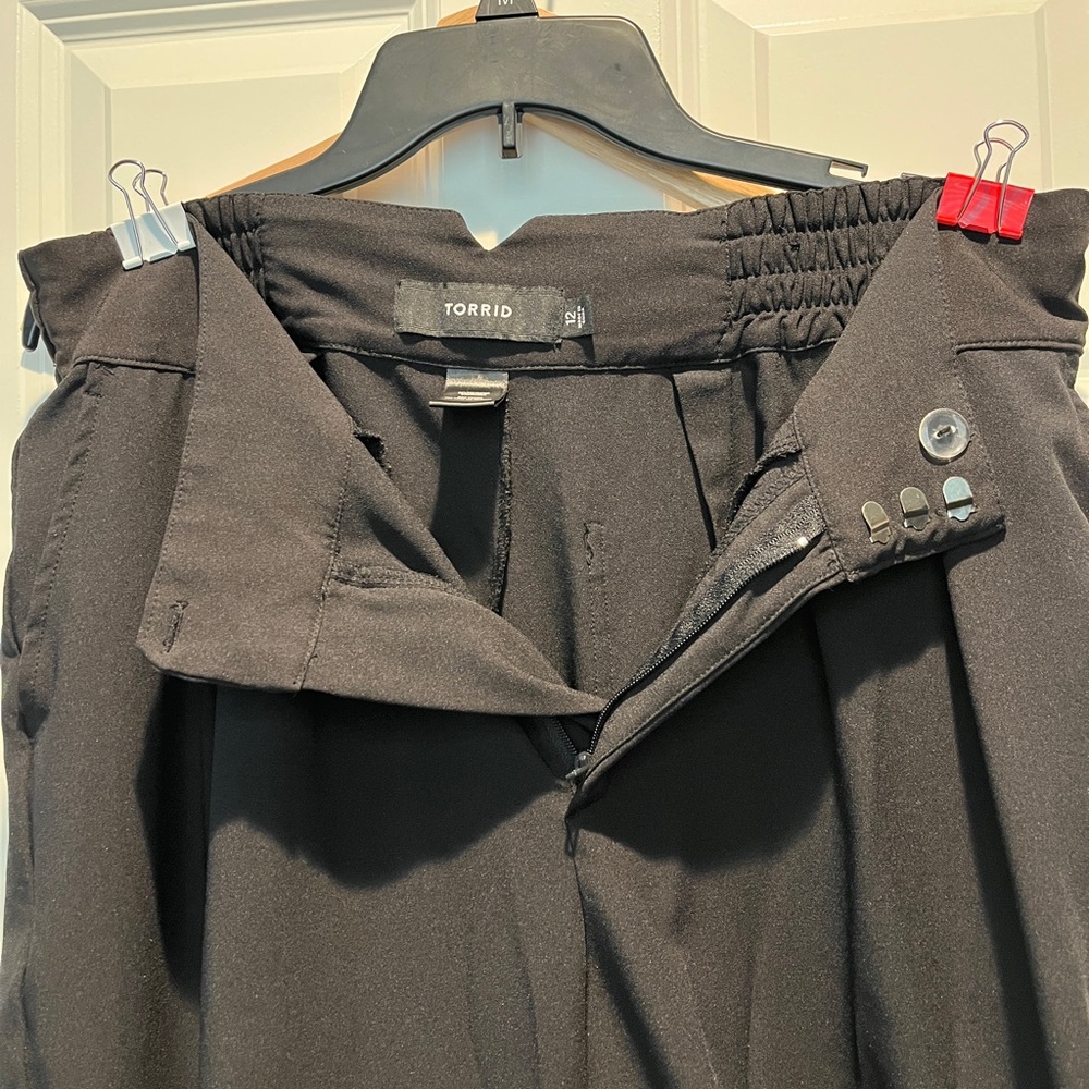 torrid Black Wide-Leg Pants with Elastic Waist